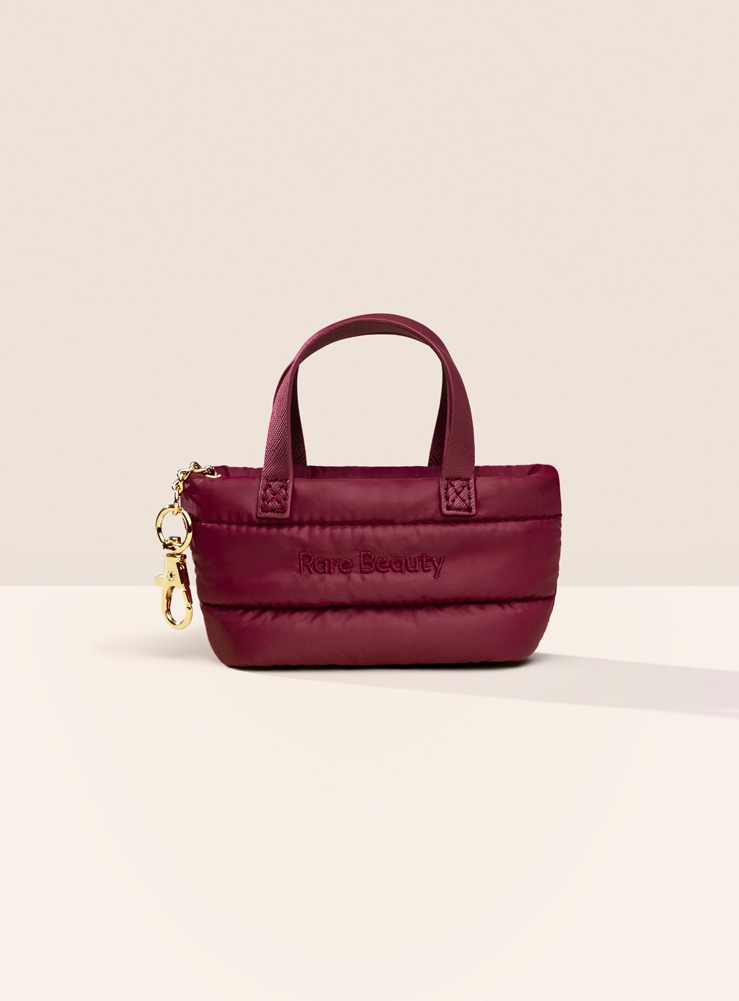 Mini Puffy Tote Keychain – Merlot